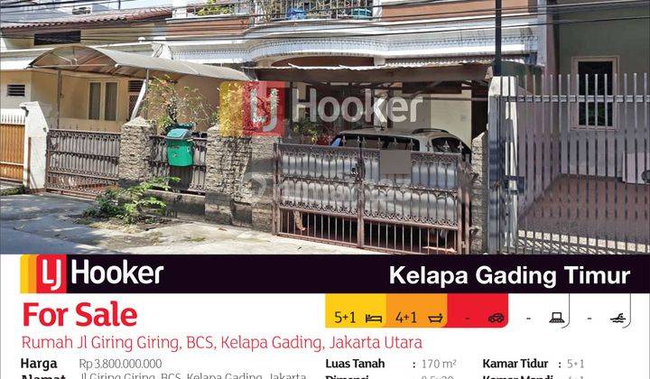 Rumah Jl Giring giring Bcs, Kelapa Gading, Jakarta Utara 2