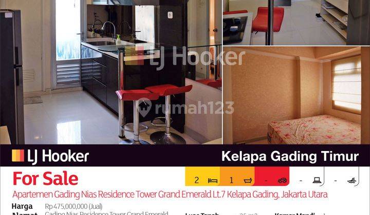 Apartemen Gading Nias Residence Tower Grand Emerald Lt.7 Kelapa Gading, Jakarta Utara 2