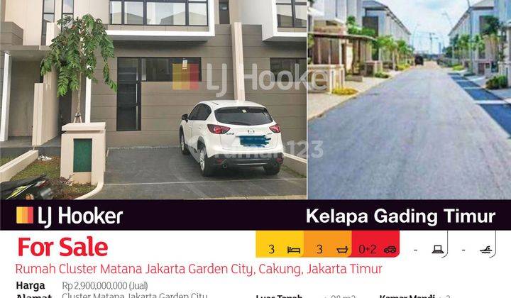 Rumah Cluster Matana Jakarta Garden City, Cakung, Jakarta Timur 2