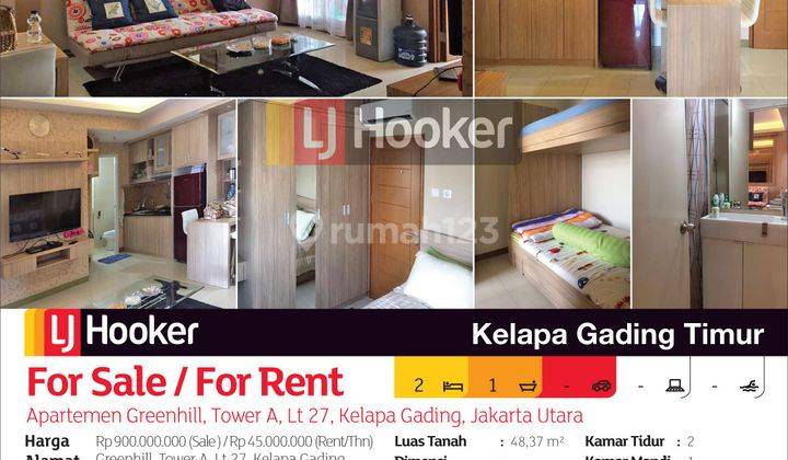 Apartemen Greenhill Tower A Lantai 27 Kelapa Gading, Jakarta Utara 2