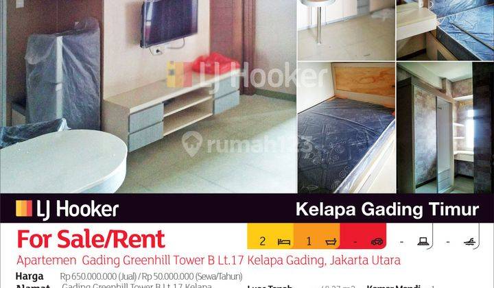 Apartemen Gading Greenhill Tower B Lantai 17 Kelapa Gading, Jakarta Utara 2