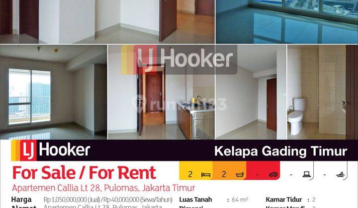 Apartemen Callia Lantai 28 Pulomas, Jakarta Timur 2