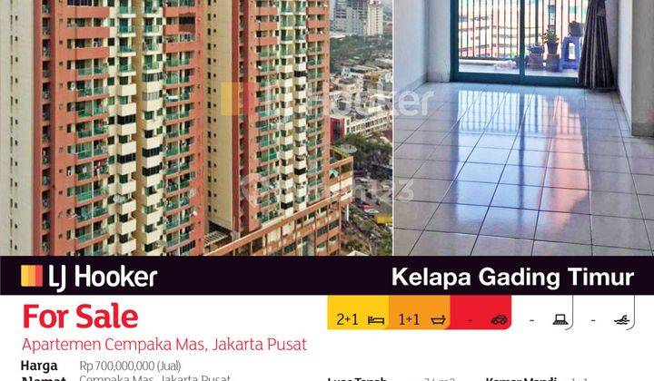 Apartemen Cempaka Mas Blok C2 Lt.11 Jakarta Pusat 2