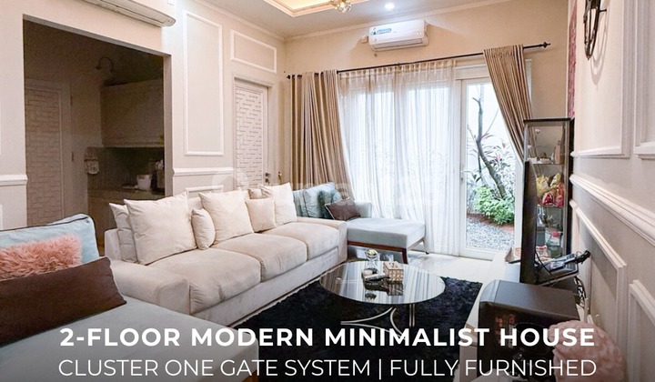 For Sale / Dijual Rumah Modern Minimalis Siap Huni Modern Minimalist House, Fully Furnished Dalam Cluster One Gate System Ragunan Jakarta Selatan - Ocasa4938