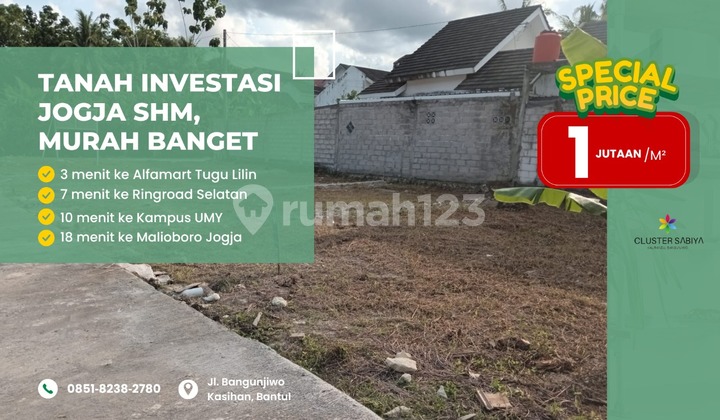 Affordable Jogja Land, Ideal for Building a House Near SMK Muh Bangunjiwo Affordable Jogja Land, Ideal for Building a House Near SMK Muh Bangunjiwo
