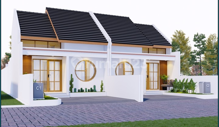 Rumah Murah Yogyakarta Ada Pos Security Jepang Modern 1