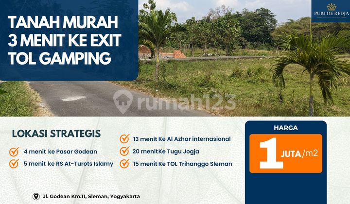 Tanah Kavling Godean Legalitas SHM Dekat Pasar