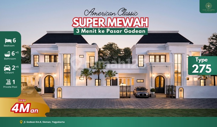 Dijual Rumah Mewah Kolam Renang Pribadi di Godean Sleman