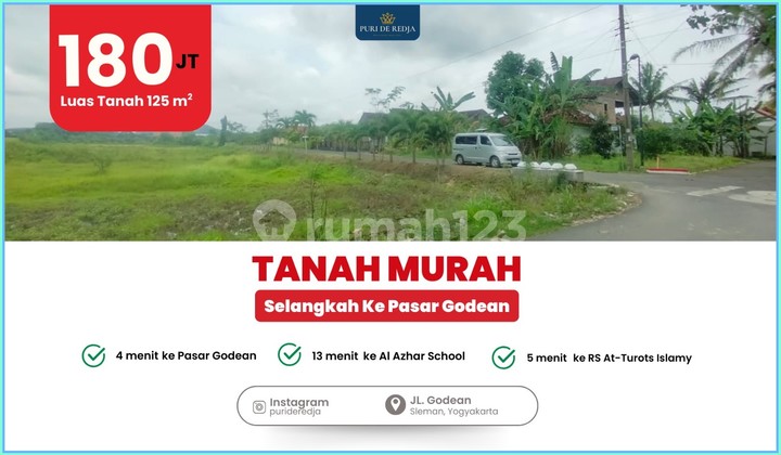 plot Near Pasar Godean, Godean, Sleman, Legality SHM (Freehold Certificate)