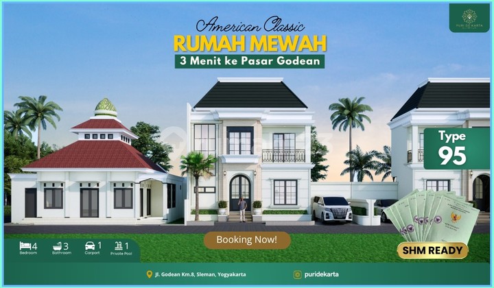 For Sale Luxury Yogyakarta House with Private Pool and SHM Certificate