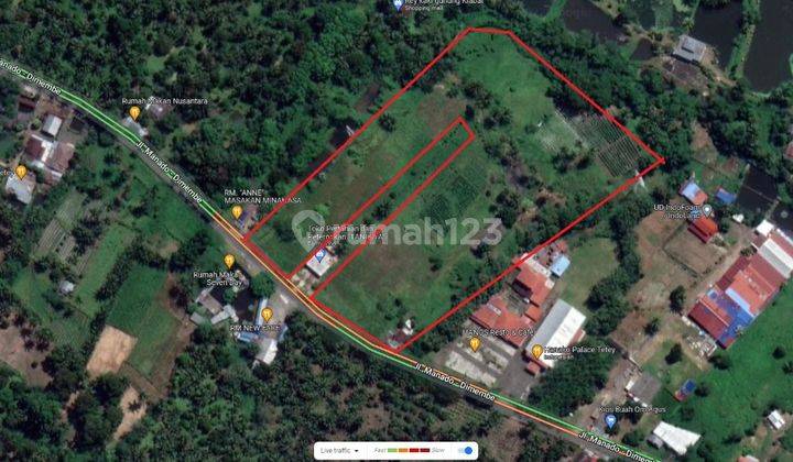 Tanah 2,7 h di jl raya tetey Minahasa Utara gudang dan industri  1