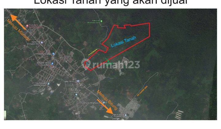 Tanah 23h di jl SBY Minahasa Utara cocok buat gudang distributor  6