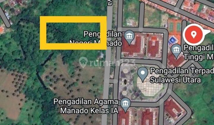 Tanah 1 hektar di depan komplek pengadilan jl Adipura  1