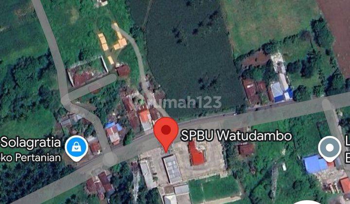 Tanah 7 hektar depan spbu watudambo cocok gudang dan industri  2