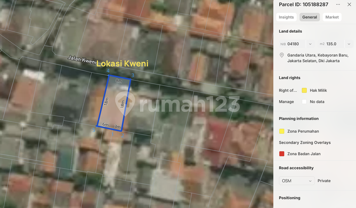 Dijual Murah Rumah Hitung Tanah Di Radio Dalam Kweni Kebayoran Baru 2