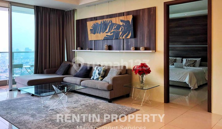 Sewa Apartemen Kemang Village 2 Bedroom Lantai Tinggi Furnished