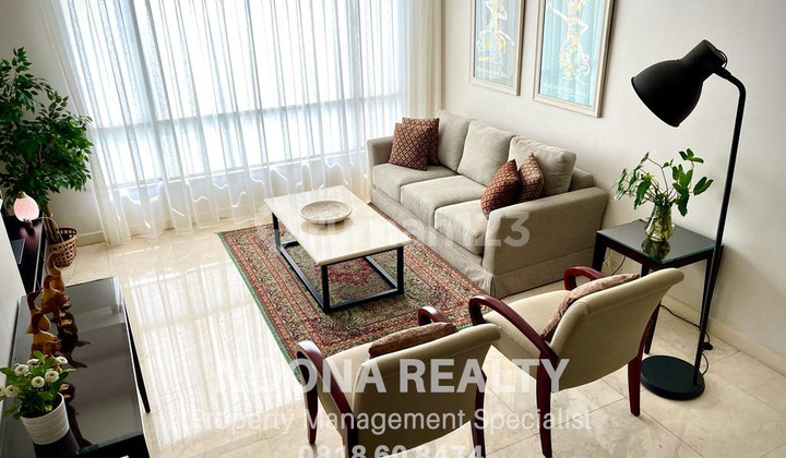 Sewa Apartemen Somerset Berlian 3 Bedroom Lantai Tinggi Furnished