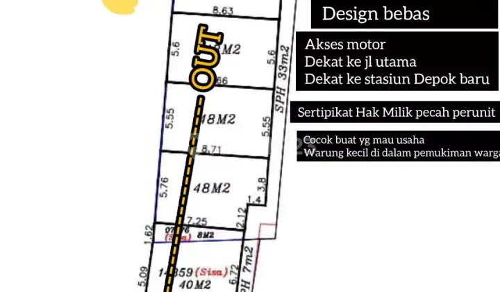 Rumah akses  masuk motor Hook custom design hook di Jl poin mas Mampang depok SHM 3