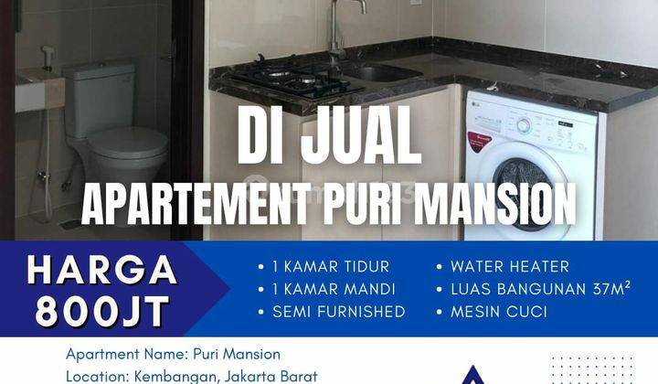 Di Jual Apartemen Puri Mansion Semi Furnished Bagus 1