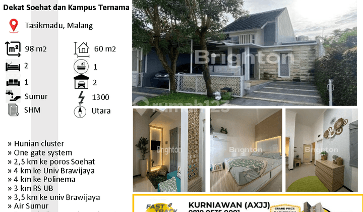 Axjj 03 Rumah Cluster Graha Mulia Dekat Jl Soekarno Hatta Malang 1