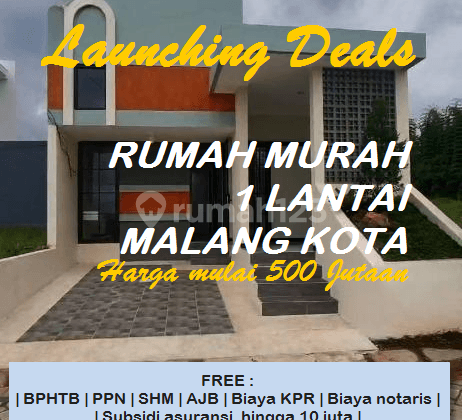 PROMO Rumah Baru 1 Lantai Merjosari Lowokwaru Malang AXJJ 1