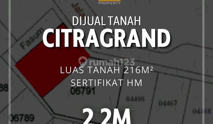 Tanah Murah Di Citragrand Semarang Luas 216 1