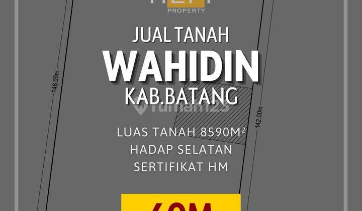 Dijual Tanah STRATEGIS di jl Wahidin BATANG PUSAT KOTA 1