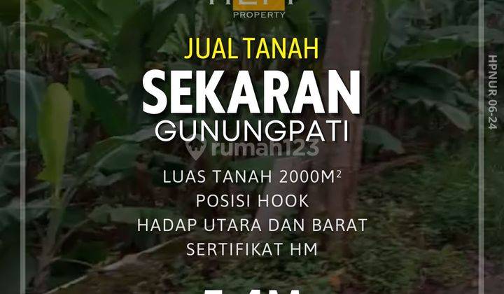 Dijual Tanah STRATEGIS di SEKARAN Gunungpati SHM MURAH 1