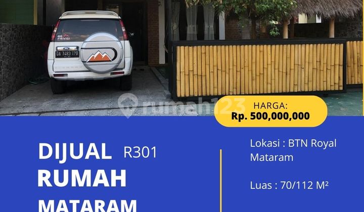 Rumah BTN Mataram type 70/112 M2 di Perumahan Royal Mataram R301 1