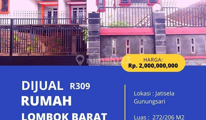 Rumah Lombok barat type 272/206 di Jatisela Gunungsari R309 1