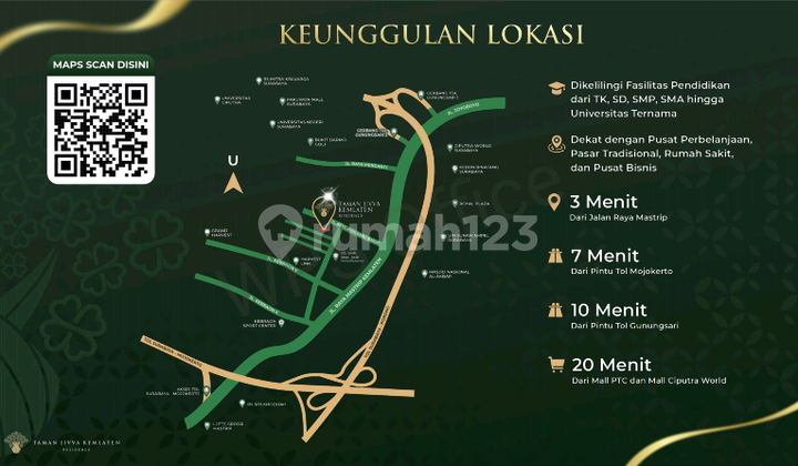 Laku Keras! Rumah 15Mnt ke Ry Diponegoro Sby