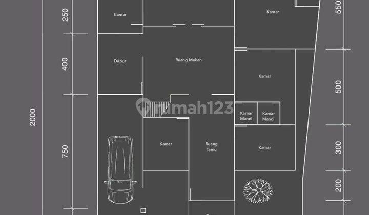 Rumah Dijual SHM Hoek Turun Harga Siap Renovasi Lahan Luas Bintaro Jaya Sektor 3A Free Design 2