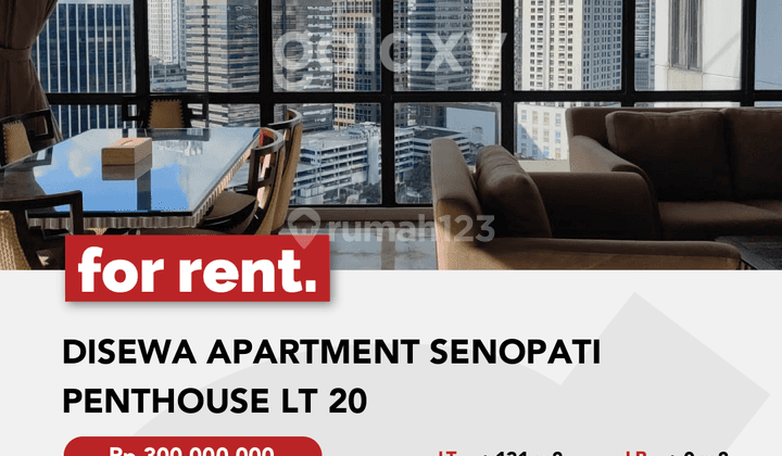 Disewa Apartment Senopati Penthouse Lt 20 Senayan Jakarta Selatan 1