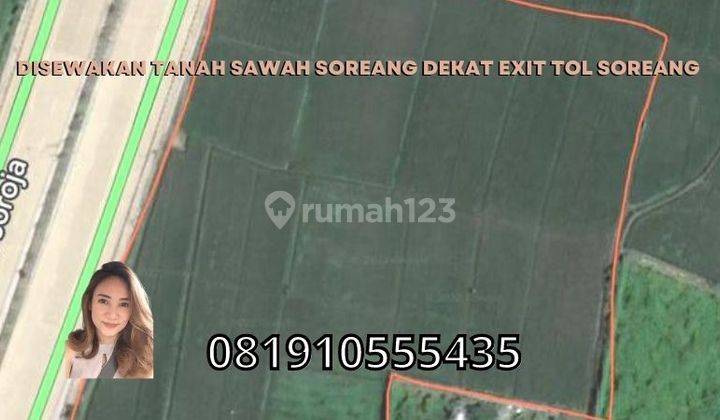 Disewakan Tanah Sawah Soreang Dekat Exit Tol Soreang 1