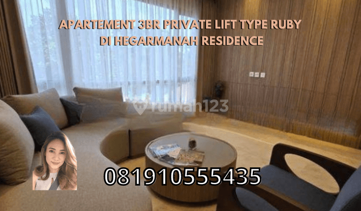 Apartement 3BR Private Lift Type Ruby di Hegarmanah Residence 1