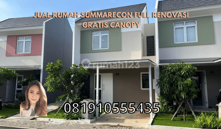 Jual Rumah Summarecon Full Renovasi Gratis Canopy 1