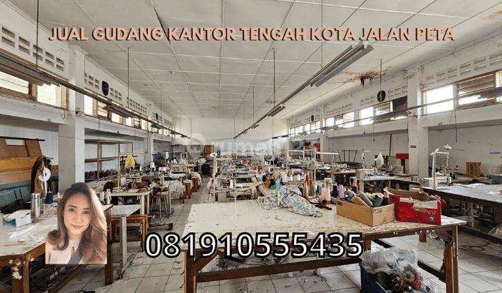 Jual Gudang Kantor Tengah Kota Jalan Peta 1