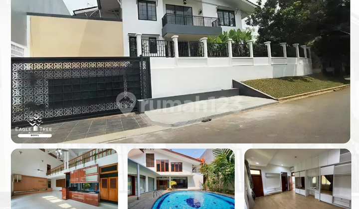 Rumah Dijual - Pondok Indah Jakarta Selatan, Hook Luas Asri Private Pool 
