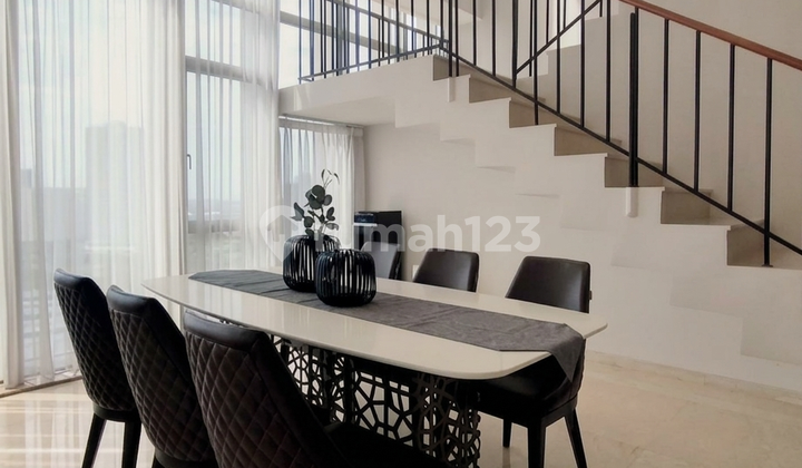 Jual Cepat Murah Apt Saumata Loft 2 Lantai Corner Unit Brand New Cantik Furnished