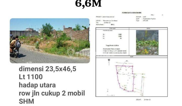 Tanah Dijual Di Manukan tengger Kandangan Dkt Sman 11 Surabaya 1