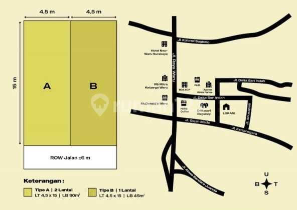 Rumah 1 Lantai Delta sari Indah Siap Huni