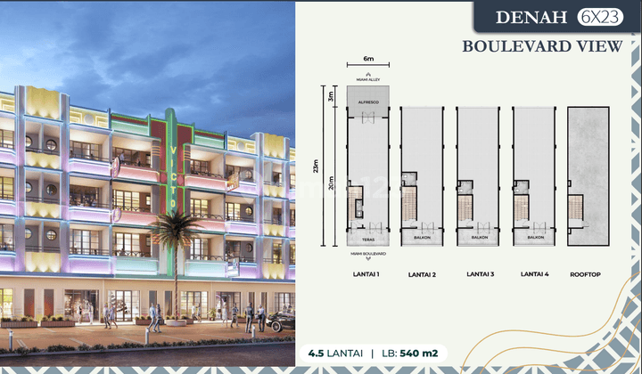 Rukan 4 Lantai Soho Miami Ocean Menghadap Pantai di Pik 2 1