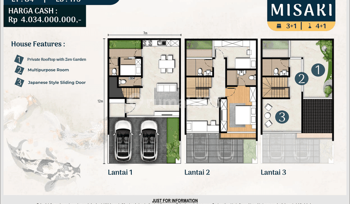 Rumah Eksklusif 3 Lantai Sapporo Residence di Pik 2 2