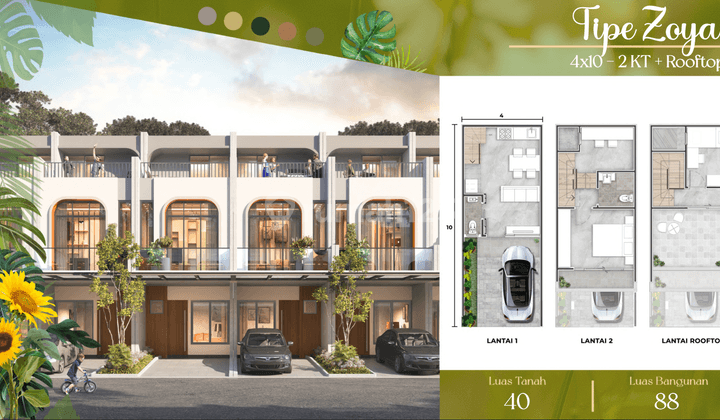 Rumah 2 Lantai Dengan Rooftop Cluster Pasadena Spring di Pik 2 1