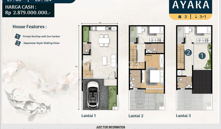 Rumah 3 Lantai Sapporo Residence Tipe Ayaka di Pik 2 2