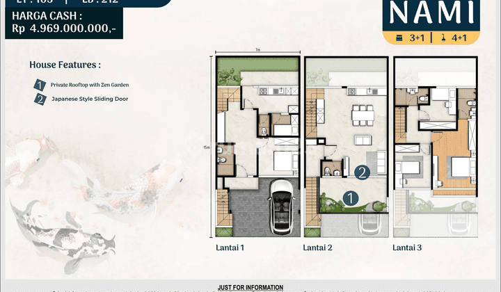 Rumah Eksklusif 3 Lantai Sapporo Residence di Pik 2  2