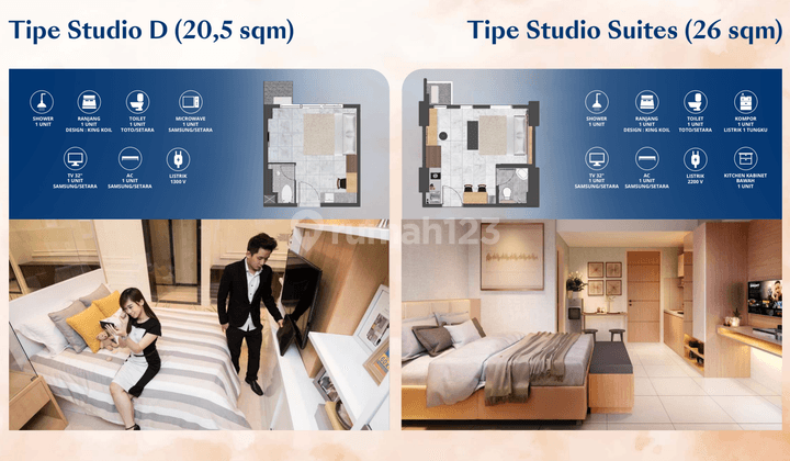 Apartemen Full Furnished di Pik 2 Tipe Studio Suites 2