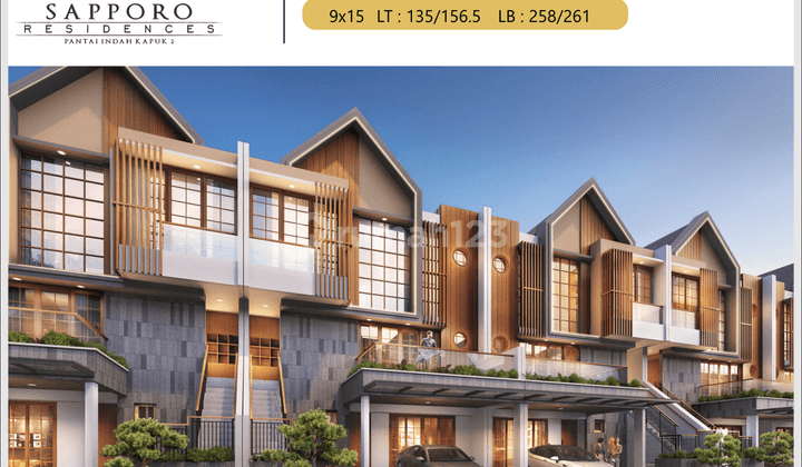 Rumah Eksklusif 3 Lantai Sapporo Residence di Pik 2 1