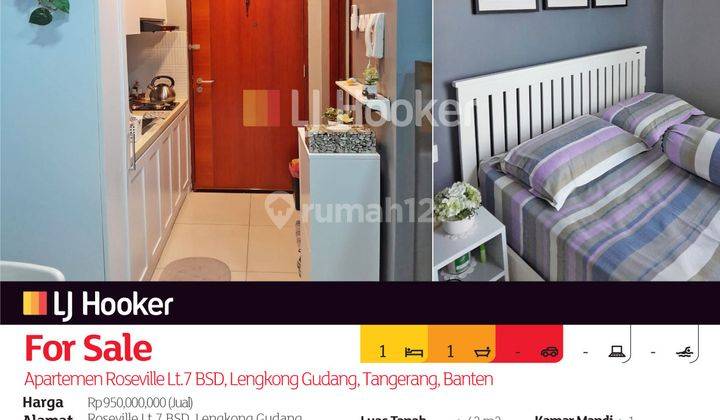 Apartemen Roseville Lt.7 Bsd, Lengkong Gudang, Tangerang, Banten 2