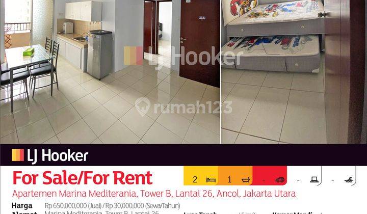 Apartemen Marina Mediterania, Tower B, Lantai 26, Ancol, Jakarta Utara 2